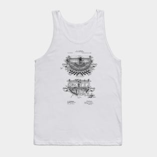 Patent Art - Vintage Typewriter Design Tank Top